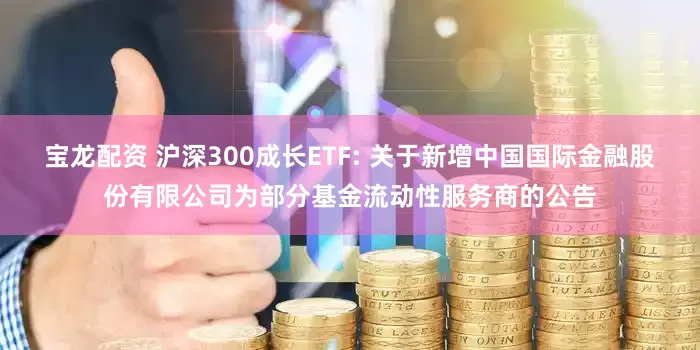 宝龙配资 沪深300成长ETF: 关于新增中国国际金融股份有限公司为部分基金流动性服务商的公告